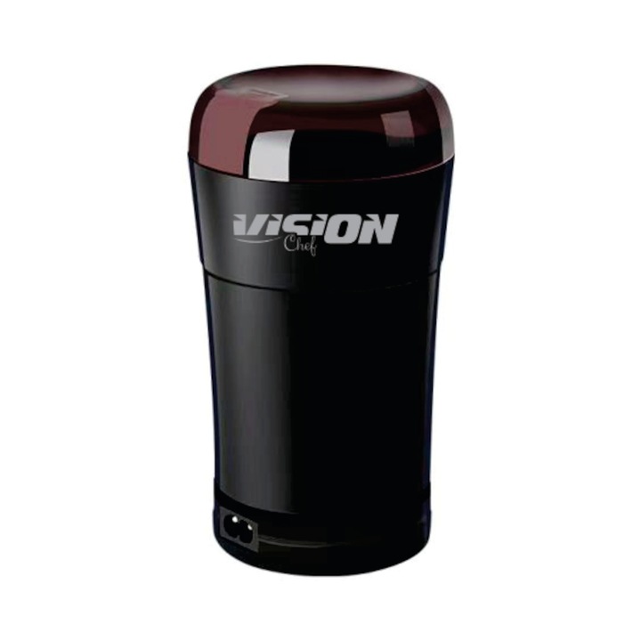 Кафемелачка Vision Chef VRCA01N, 250 W, капацитет 50 г, плоски ножове от неръждаема стомана, 14500 об/мин, черна