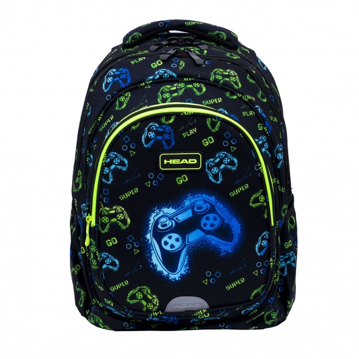 Ghiozdan scolar, Head, Neon Game, AB300, 42 х 30 х 19 cm