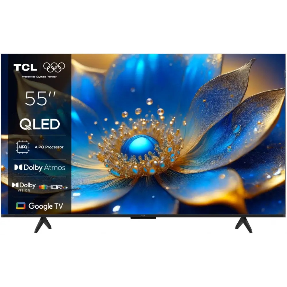 Televizor TCL 55inch QLED Android TV HDR10+ Tehnologie Bionic de optimizare a culorilor Dolby Vision Dolby Atmos 2x10W 55P79K