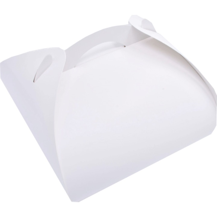 Set 25 buc cutii tort albe T15x21x17 cm