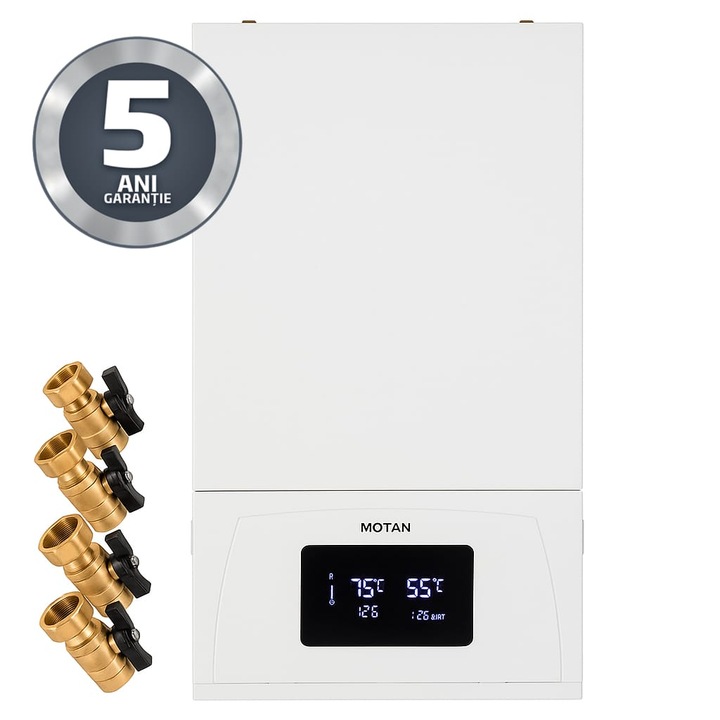 Centrala termica in condensare, Motan, Condens 100 25 kw, +cadou 4 robineti bronz, C38GC25-PV1, fara kit