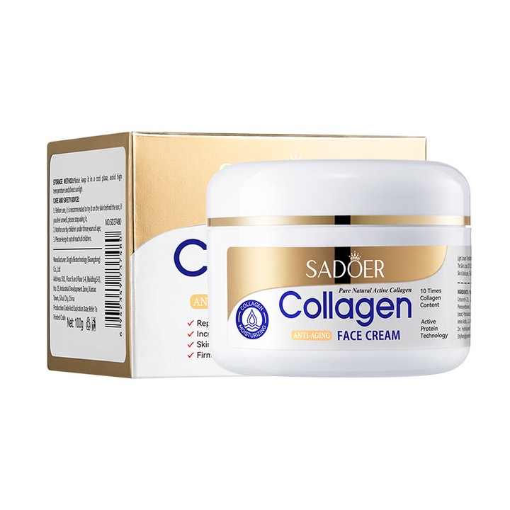 SADOER Crema antirid cu colagen, crema cu colagen pentru piele delicata