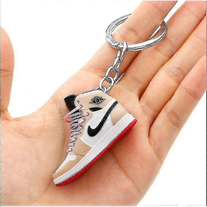 3Dsneaker kulcstartó, mini kosárlabdacipő, PVC, 5x2x2cm, 2 darabos szett