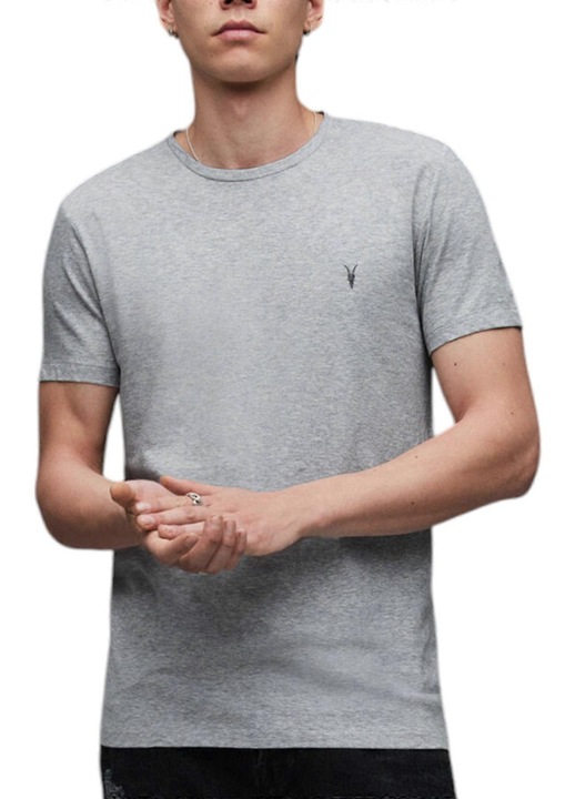 Tricouri barbati, guler rotund, simplu, casual, gri, L INTL