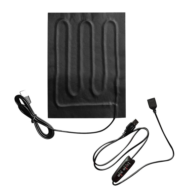 Patura electrica incalzitoare USB, 15x20cm, impermeabila