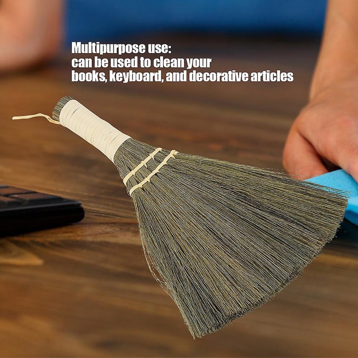 Matura mica din bambus si iarba, 26x15cm, set de curatare pentru acasa