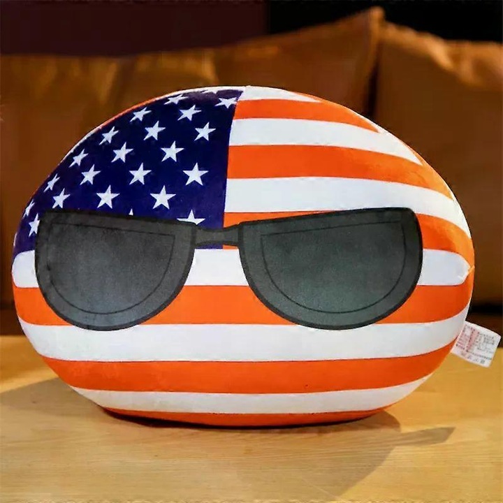 Jucarie de plus Polandball, 10/30/40cm, multicolor, cadou de Craciun pentru copii