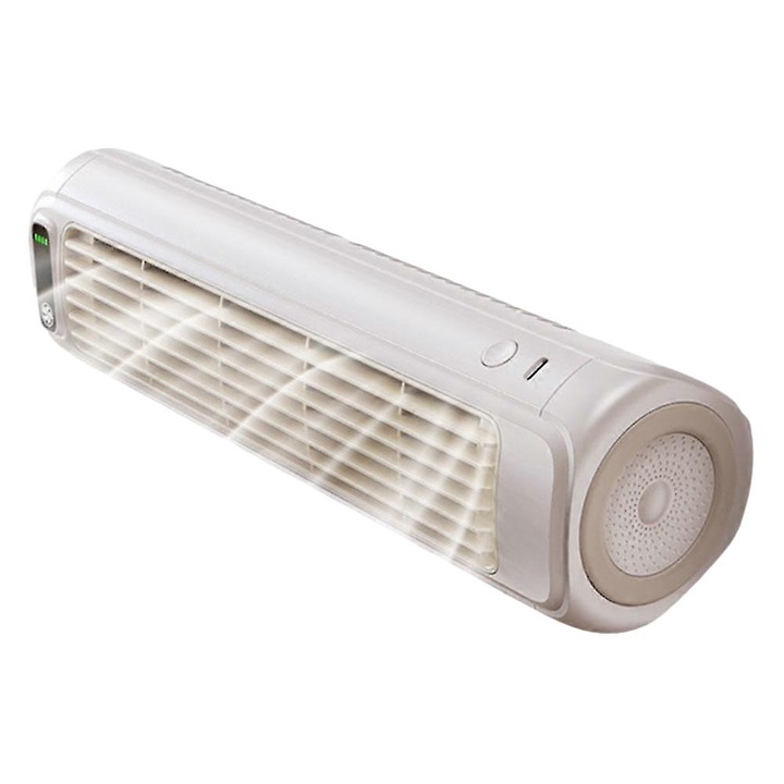 Ventilator de racire portabil Ace, silentios, cu 3 viteze, alb