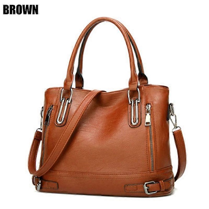 OEM Női válltáska, Iorder, valódi bőrből, 34x16x26cm, csipke díszítéssel és díszítéssel, egyszínű