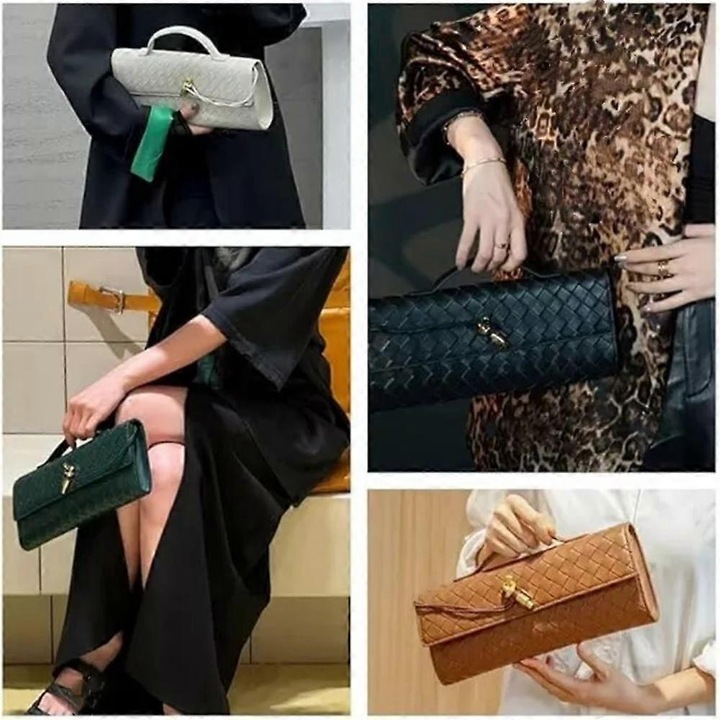 Geanta dama neagra din piele vegana, design versatil, set cu curea detasabila