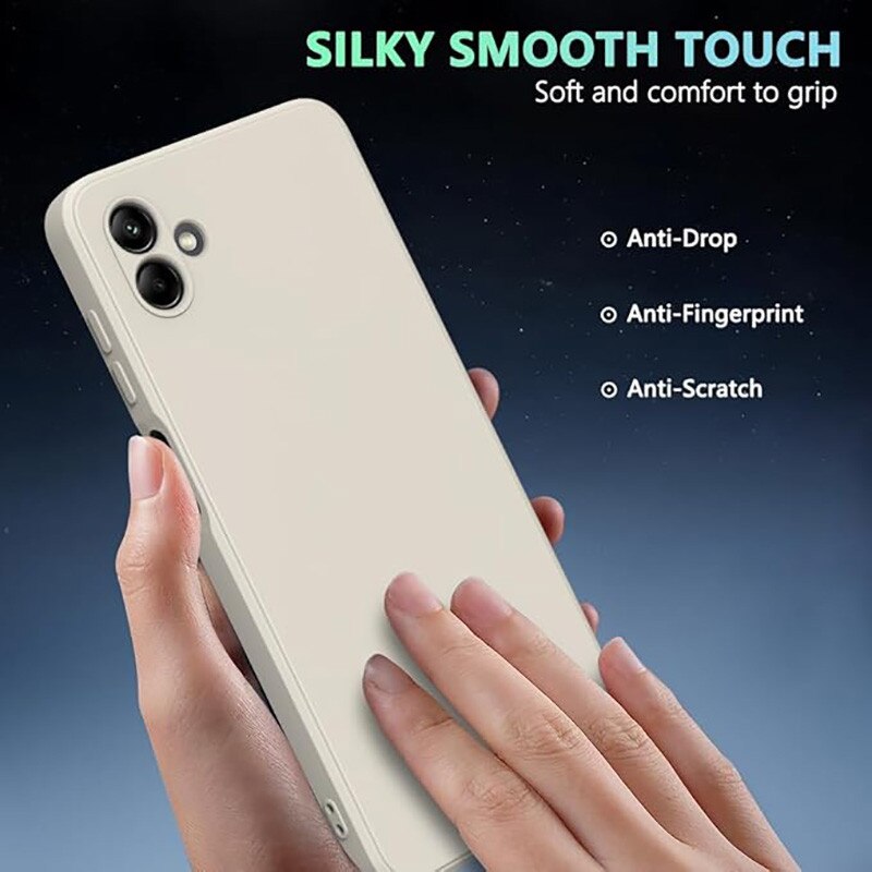 Husa pentru Samsung Galaxy A06, silicon lichid, Calitate Premium, Interior din Microfibra, Protectie Sporita, Antisoc, Bej