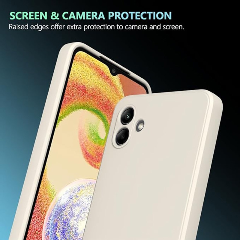 Husa pentru Samsung Galaxy A06, silicon lichid, Calitate Premium, Interior din Microfibra, Protectie Sporita, Antisoc, Bej