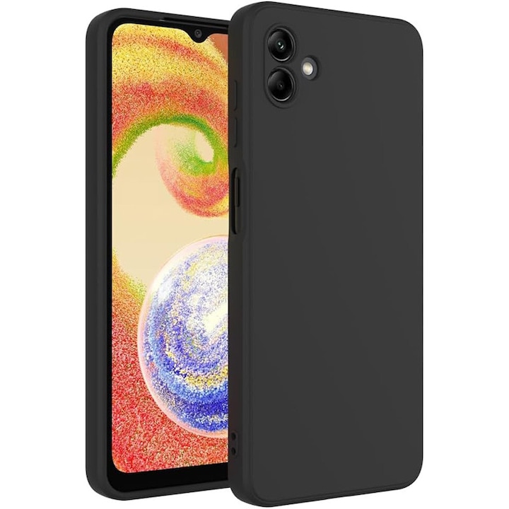 Husa pentru Samsung Galaxy A06, silicon lichid, Calitate Premium, Interior din Microfibra, Protectie Sporita, Antisoc, Negru