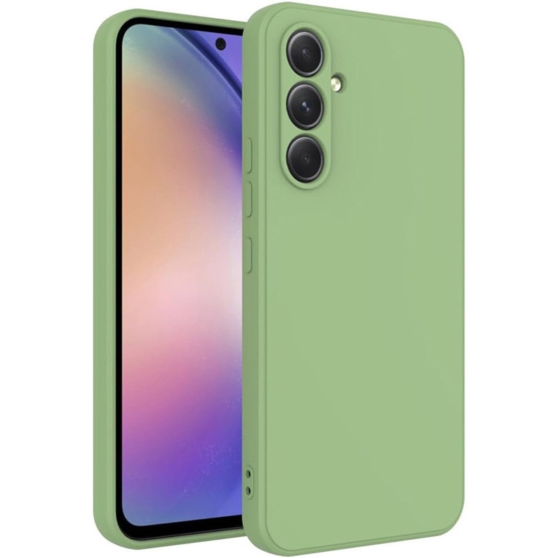 Husa telefon, pentru Samsung Galaxy A36, silicon lichid, protectie sporita, interior din microfibra, verde