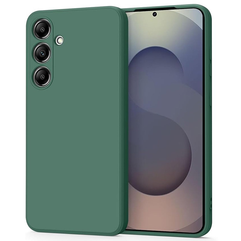 Husa pentru Samsung Galaxy A17, silicon lichid, Calitate Premium, Interior din Microfibra, Protectie Sporita, Antisoc, Verde inchis