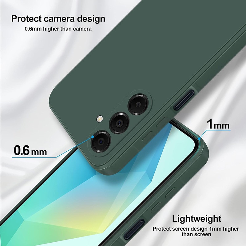 Husa pentru Samsung Galaxy A17, silicon lichid, Calitate Premium, Interior din Microfibra, Protectie Sporita, Antisoc, Verde inchis