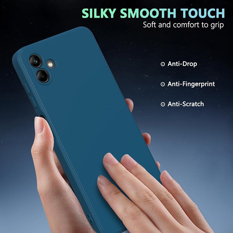 Husa pentru Samsung Galaxy A07, silicon lichid, Calitate Premium, Interior din Microfibra, Protectie Sporita, Antisoc, Albastru inchis
