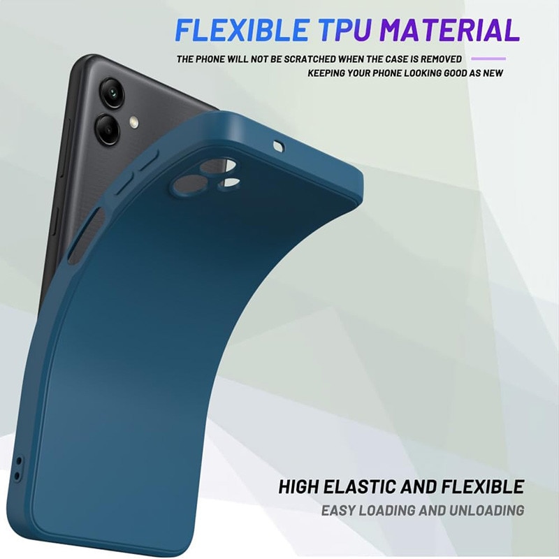 Husa pentru Samsung Galaxy A07, silicon lichid, Calitate Premium, Interior din Microfibra, Protectie Sporita, Antisoc, Albastru inchis