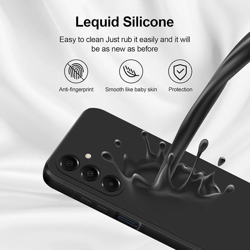 Husa pentru Samsung Galaxy A17, silicon lichid, Calitate Premium, Interior din Microfibra, Protectie Sporita, Antisoc, Negru