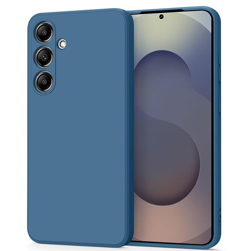 Husa pentru Samsung Galaxy A17, silicon lichid, Calitate Premium, Interior din Microfibra, Protectie Sporita, Antisoc, Albastru inchis