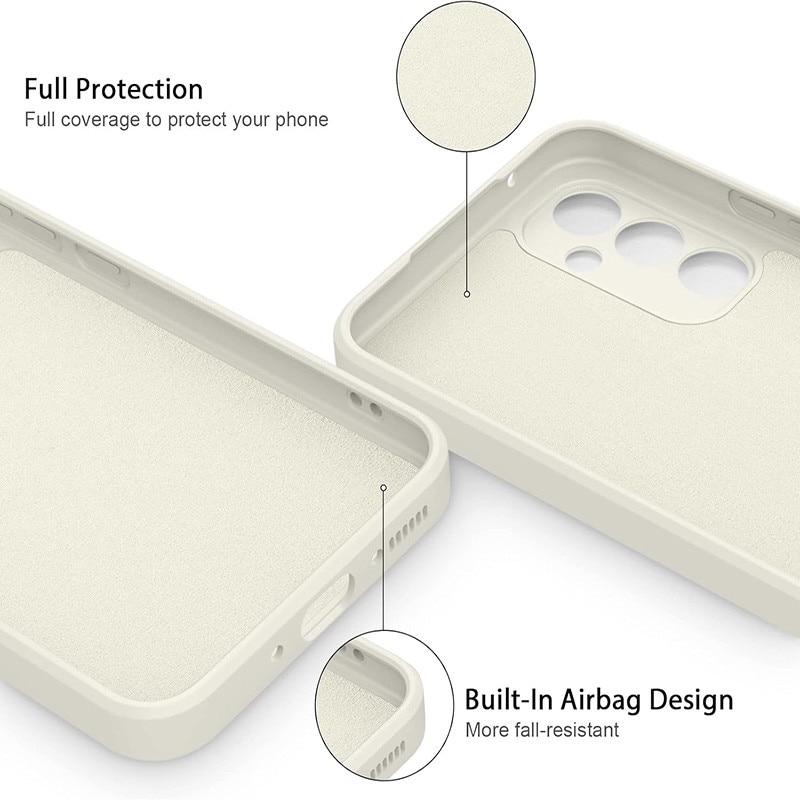 Husa pentru Samsung Galaxy S24FE, silicon lichid, Calitate Premium, Interior din Microfibra, Protectie Sporita, Antisoc, BEJ