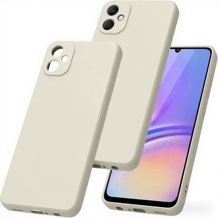 Husa telefon, Pentru Samsung Galaxy A05, silicon lichid, protectie sporita, bej