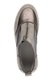 Tamaris Comfort, Ghete de piele cu garnituri din material textil, Maro taupe deschis/Grej