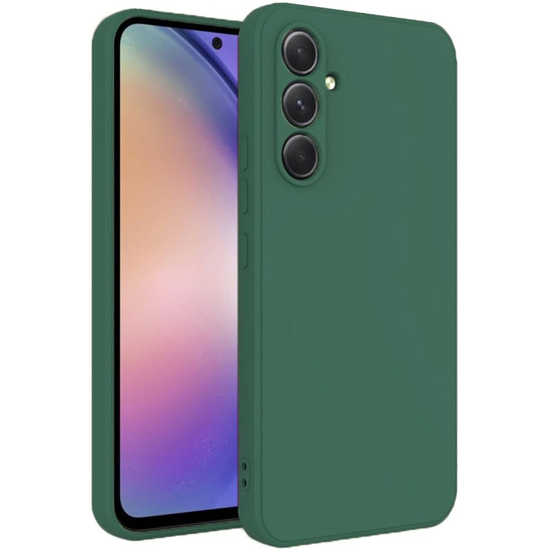 Husa pentru Samsung Galaxy A54, silicon lichid, Calitate Premium, Interior din Microfibra, Protectie Sporita, Antisoc, Verde inchis