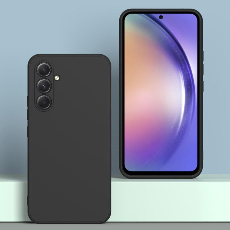 Husa pentru Samsung Galaxy A54, silicon lichid, Calitate Premium, Interior din Microfibra, Protectie Sporita, Antisoc, Negru