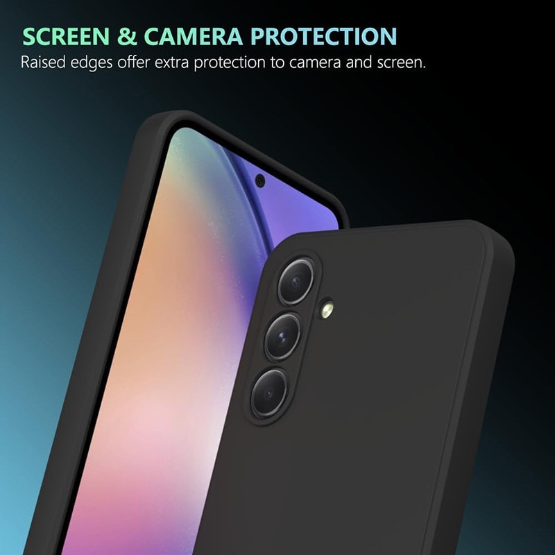 Husa pentru Samsung Galaxy A54, silicon lichid, Calitate Premium, Interior din Microfibra, Protectie Sporita, Antisoc, Negru
