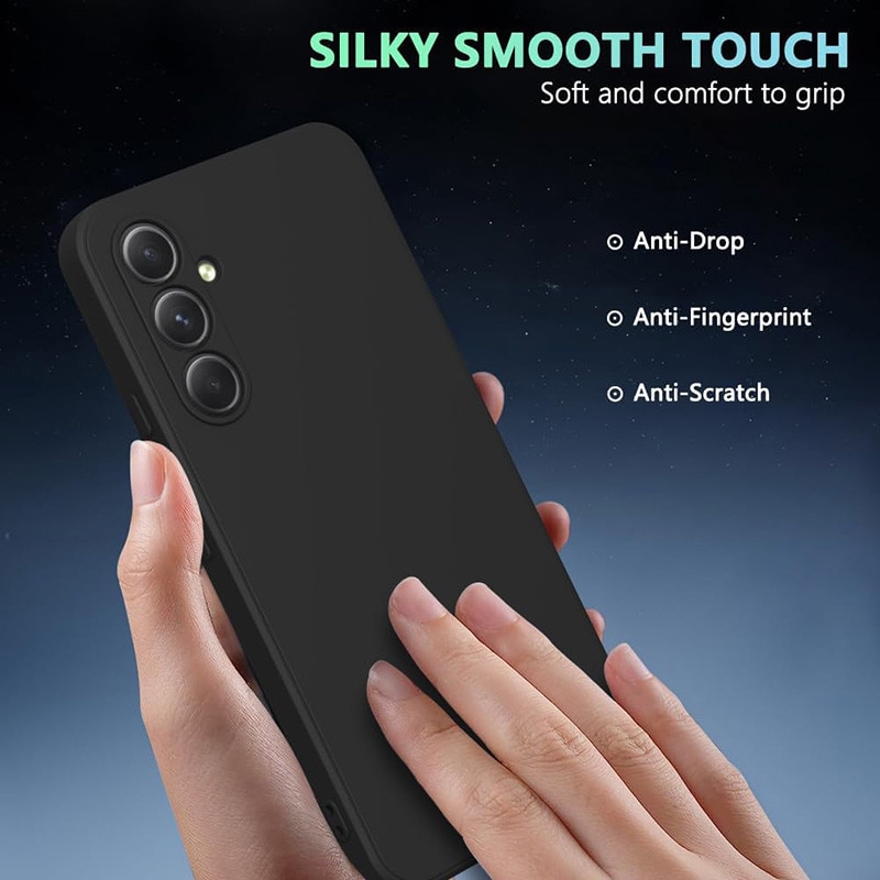 Husa pentru Samsung Galaxy A54, silicon lichid, Calitate Premium, Interior din Microfibra, Protectie Sporita, Antisoc, Negru