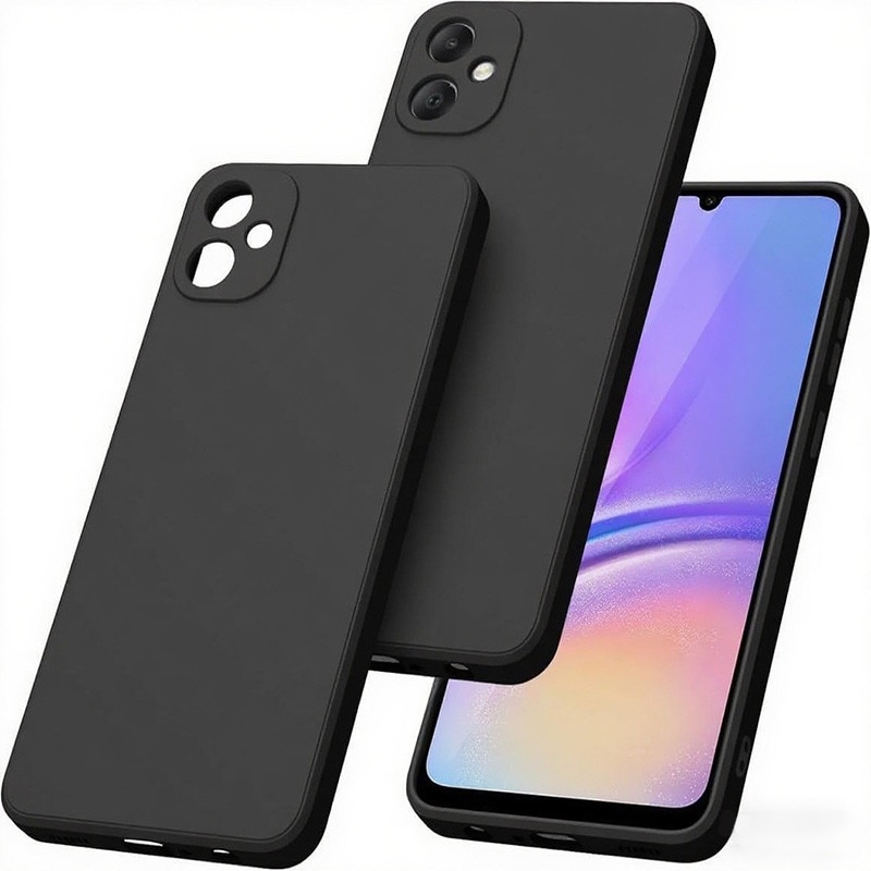 Husa telefon, Pentru Samsung Galaxy A05, silicon lichid, protectie militara, neagra