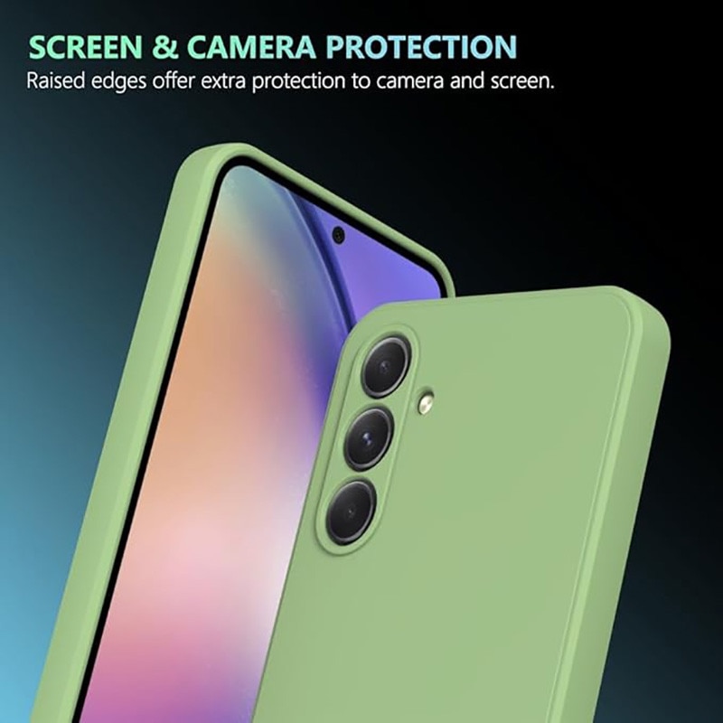 Husa telefon, silicon lichid, protectie antisoc, verde pastel, Pentru Samsung Galaxy A16