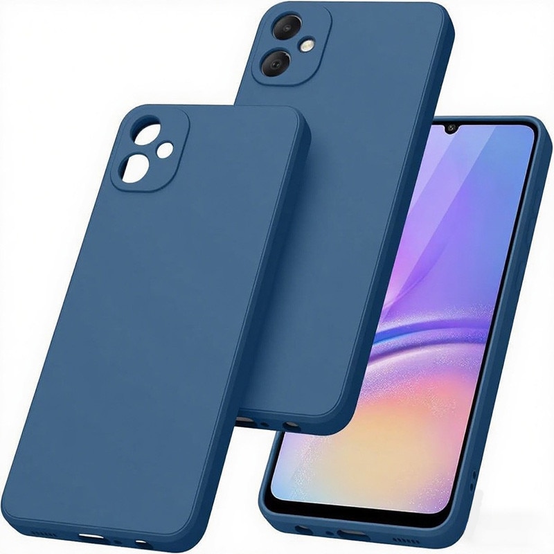 Husa telefon, Pentru Samsung Galaxy A05, silicon lichid, protectie sporita, albastru inchis