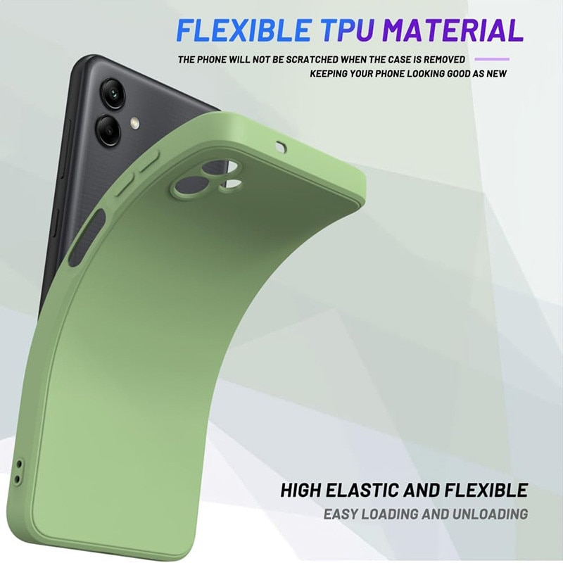 Husa pentru Samsung Galaxy A07, silicon lichid, Calitate Premium, Interior din Microfibra, Protectie Sporita, Antisoc, Verde pastel