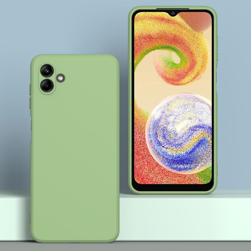 Husa pentru Samsung Galaxy A07, silicon lichid, Calitate Premium, Interior din Microfibra, Protectie Sporita, Antisoc, Verde pastel