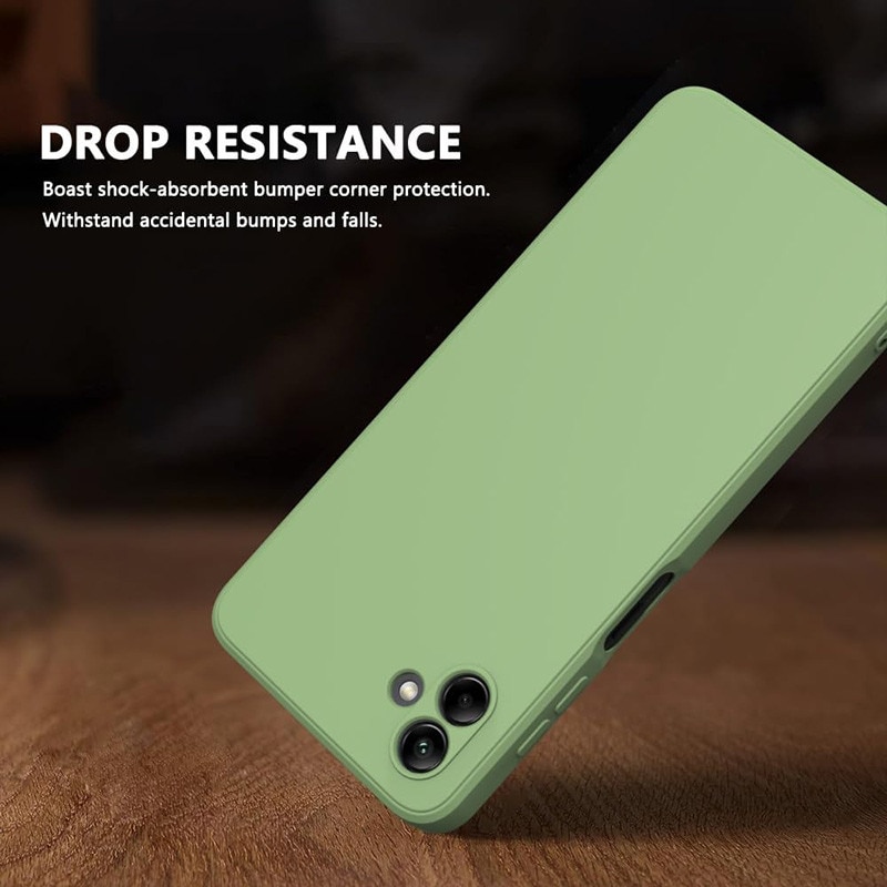 Husa pentru Samsung Galaxy A07, silicon lichid, Calitate Premium, Interior din Microfibra, Protectie Sporita, Antisoc, Verde pastel