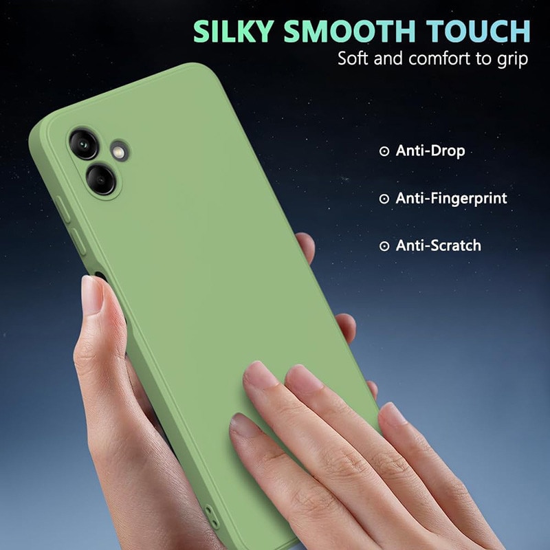 Husa pentru Samsung Galaxy A07, silicon lichid, Calitate Premium, Interior din Microfibra, Protectie Sporita, Antisoc, Verde pastel