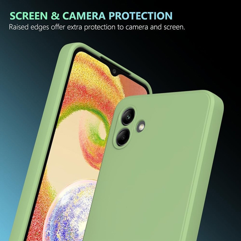 Husa pentru Samsung Galaxy A07, silicon lichid, Calitate Premium, Interior din Microfibra, Protectie Sporita, Antisoc, Verde pastel