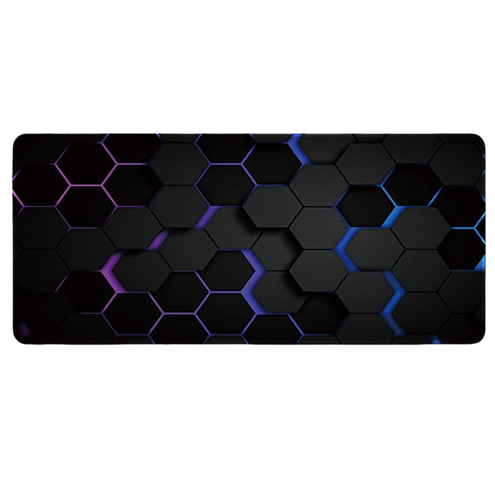 Голям мауспад за гейминг, неплъзгаща се гумена основа, обшит край, 40x90x0.2см