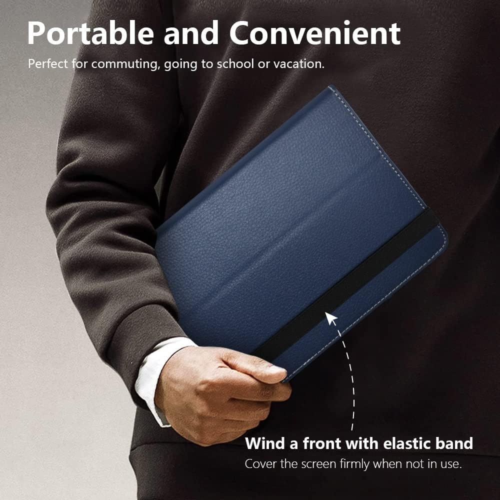 Husa compatibila cu Teclast P25T Case, ApoloMedia EP103A Case 10", PU albastra