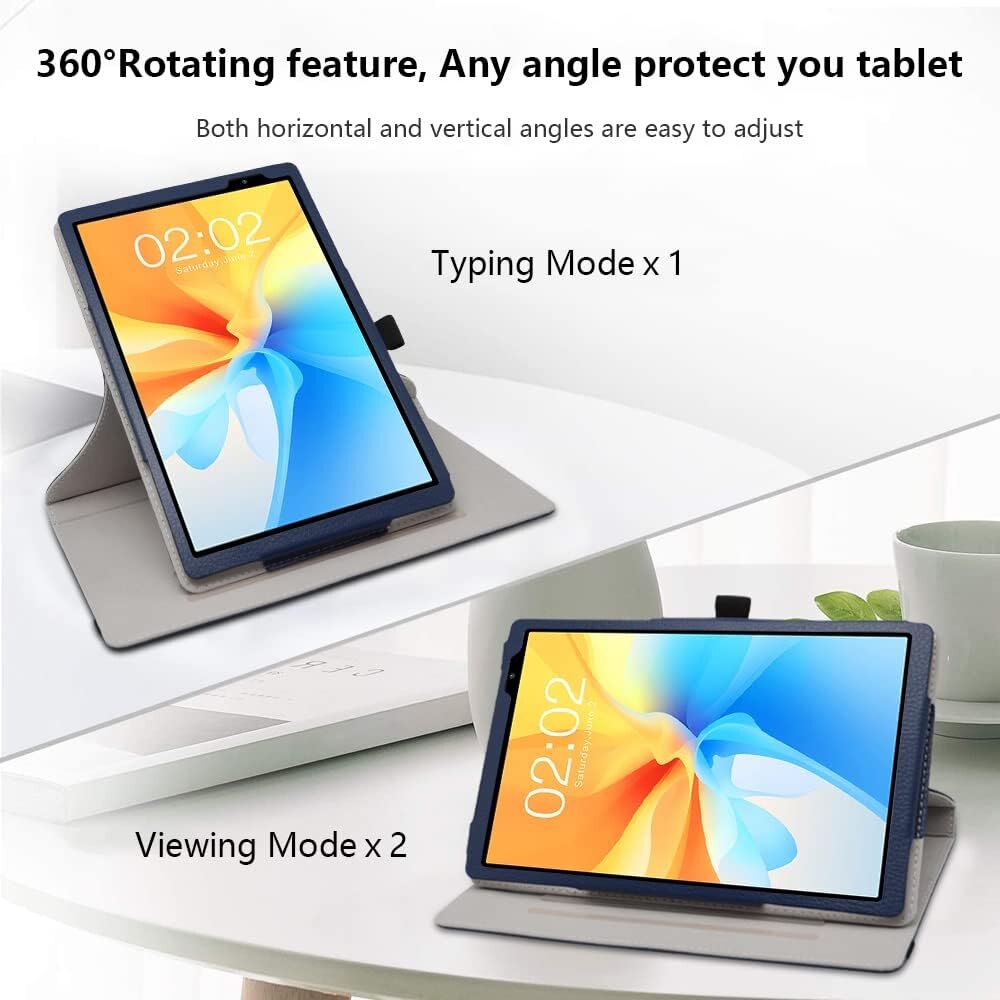 Husa compatibila cu Teclast P25T Case, ApoloMedia EP103A Case 10", PU albastra