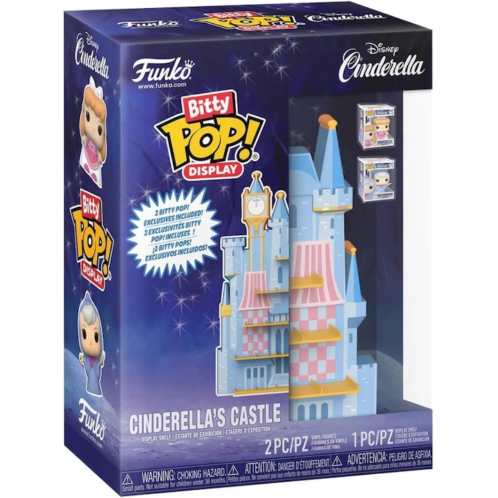 Комплект Фигурки Funko, Bitty POP Display, Cinderella's Castle, 27 cm, Многоцветен
