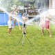 Aspersor tripod rotativ, inox, reglabil, 360°, suport telescopic