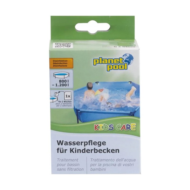 Tratament pentru apa piscinei Kids Care, 5 plicuri x 50 ml