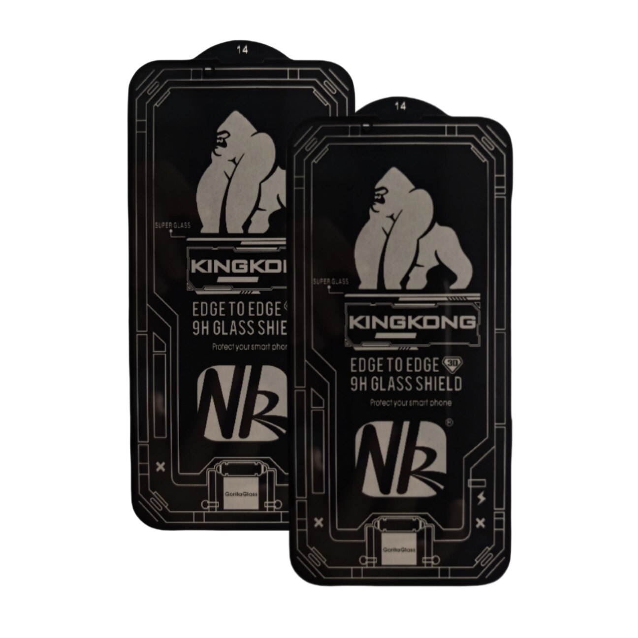 Set 2 folii protectie telefon, Kingkong, Sticla securizata, 9H, Pentru iPhone 14, Privacy