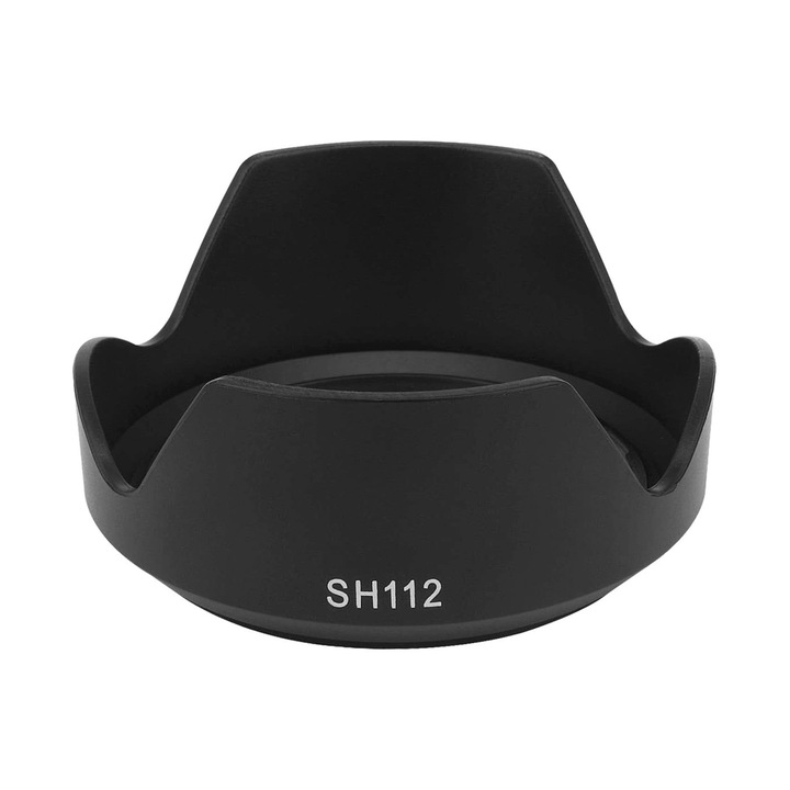 Parasolar tip ALC‑SH112 compatibil Sony 18-55mm f/3.5-5.6 OSS, 16mm f/2.8 (SEL1855 / SEL16F28)