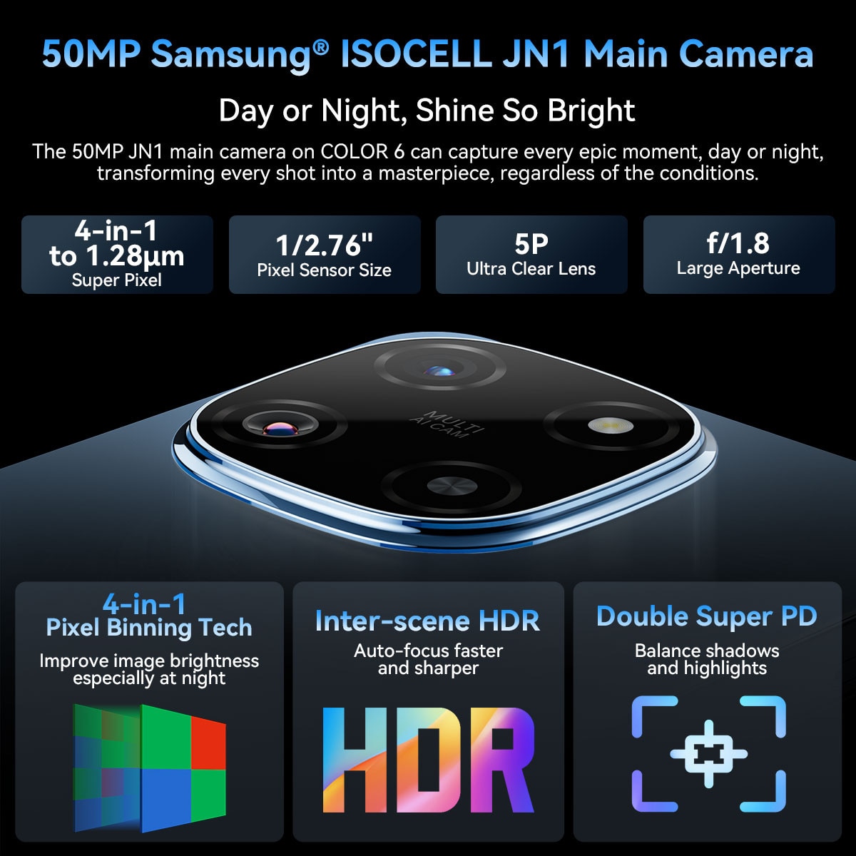 Telefon mobil Blackview COLOR 6, Smartphone, 4G, 24GB Ram(8GB +