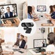 Уеб камера 2048p 2K, 3MP, автофокус, автоматична експозиция, 360-градусово завъртане, микрофон с шумопотискане, USB защита на поверителността, 360° изглед, черна
