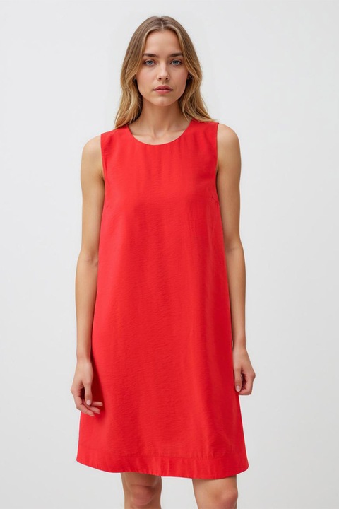 JIMMY KEY, Rochie evazata cu decolteu rotund, Coral, L